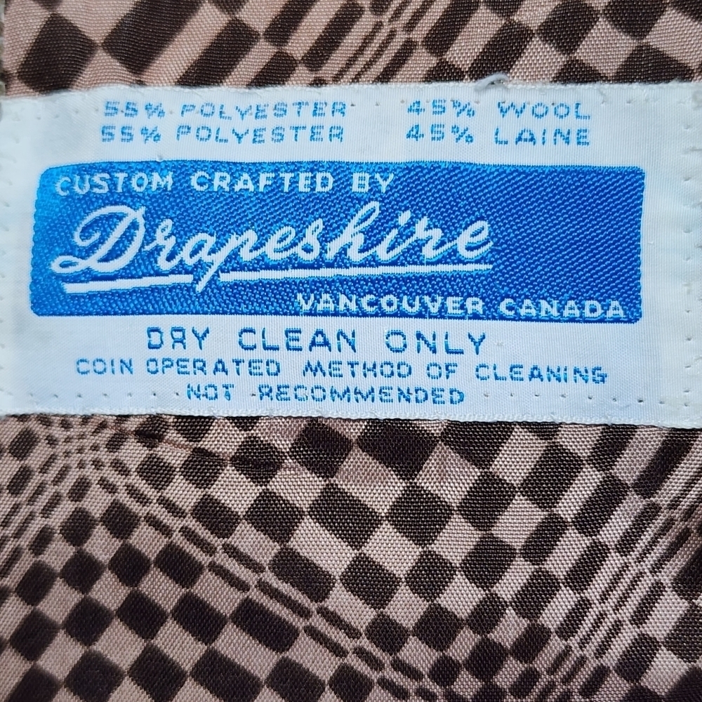 Vintage Drapeshire Houndstooth Blazer size   small made in Canada - Picture 6 of 6